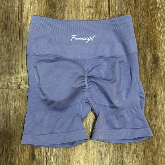 High-Waisted Fresought Athletic Shorts in Blue Size XS - Picture 3 of 5